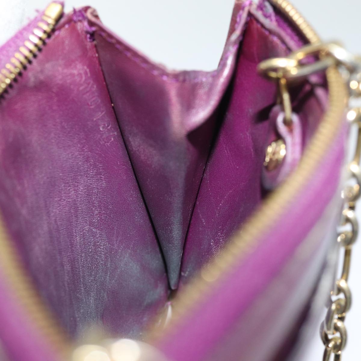 LOUIS VUITTON Vernis Pochette ClesNM Coin Purse Amethyst M90145 LV 82357