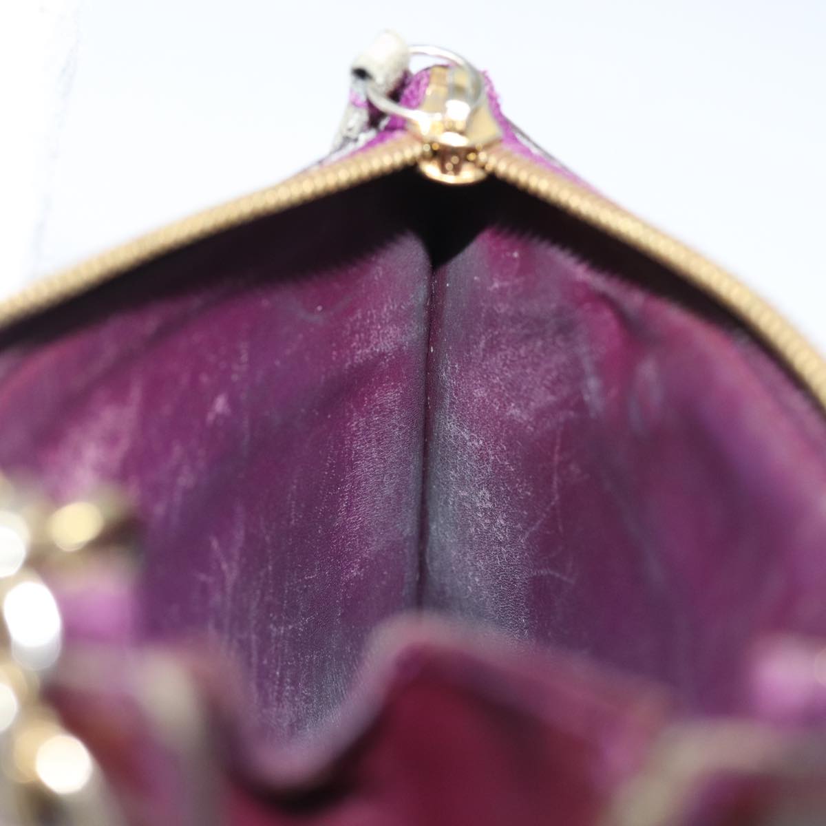 LOUIS VUITTON Vernis Pochette ClesNM Coin Purse Amethyst M90145 LV 82357