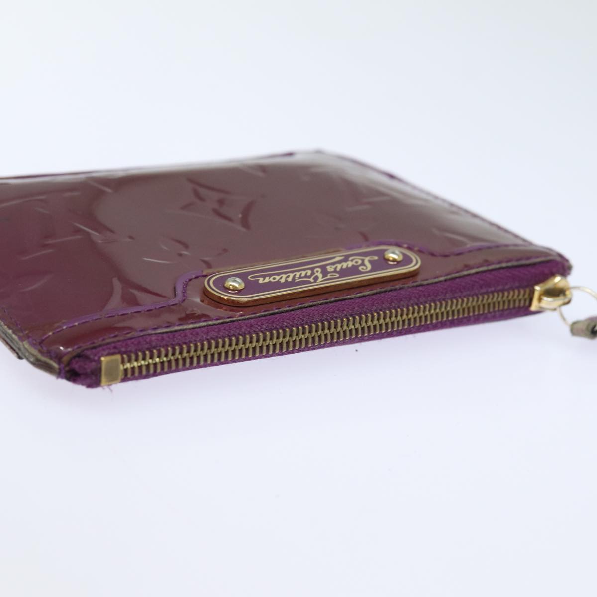LOUIS VUITTON Vernis Pochette ClesNM Coin Purse Amethyst M90145 LV 82357