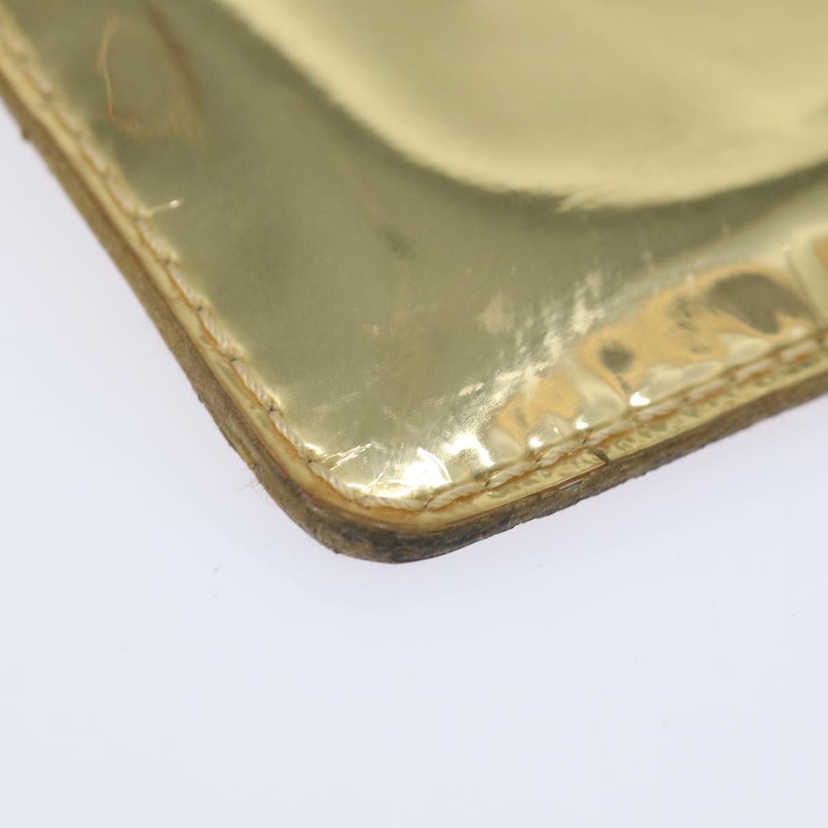 LOUIS VUITTON Monogram Miroir Pochette Plat Clutch Bag Gold M95278 82359