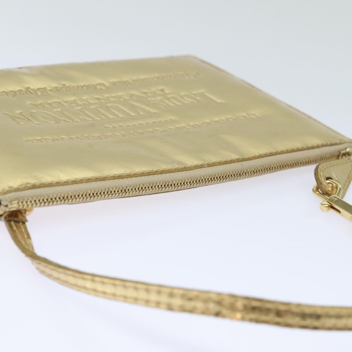 LOUIS VUITTON Monogram Miroir Pochette Plat Clutch Bag Gold M95278 82359