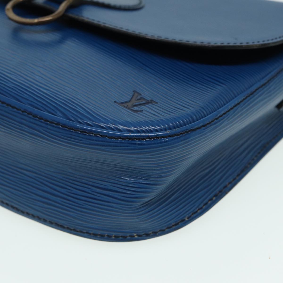 LOUIS VUITTON Epi Saint Cloud GM Shoulder Bag Toledo Blue M52195 LV 82374