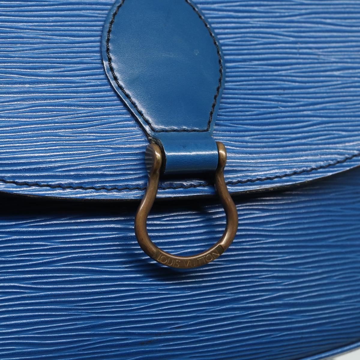 LOUIS VUITTON Epi Saint Cloud GM Shoulder Bag Toledo Blue M52195 LV 82374