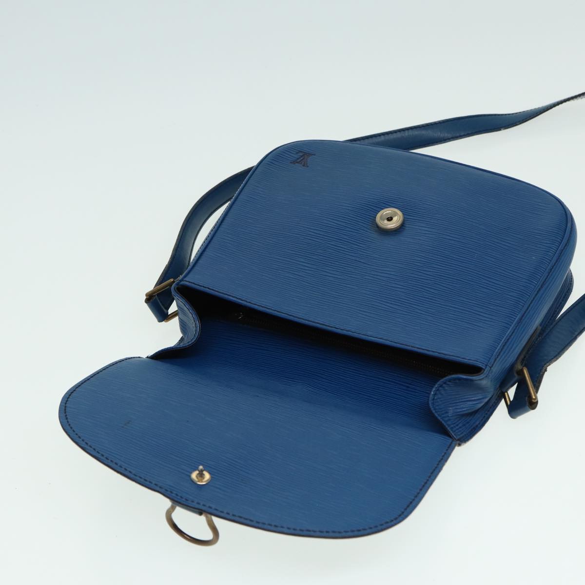 LOUIS VUITTON Epi Saint Cloud GM Shoulder Bag Toledo Blue M52195 LV 82374