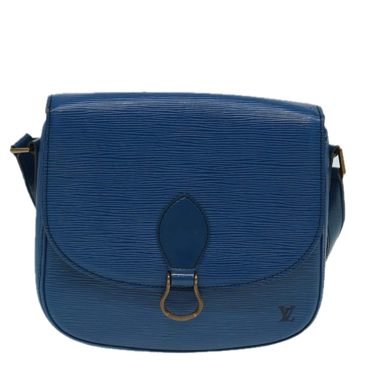 LOUIS VUITTON Epi Saint Cloud GM Shoulder Bag Toledo Blue M52195 LV 82374