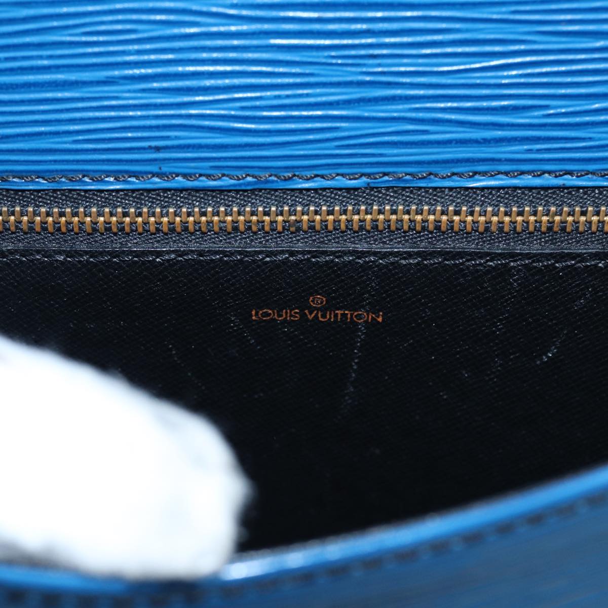 LOUIS VUITTON Epi Saint Cloud GM Shoulder Bag Toledo Blue M52195 LV 82374