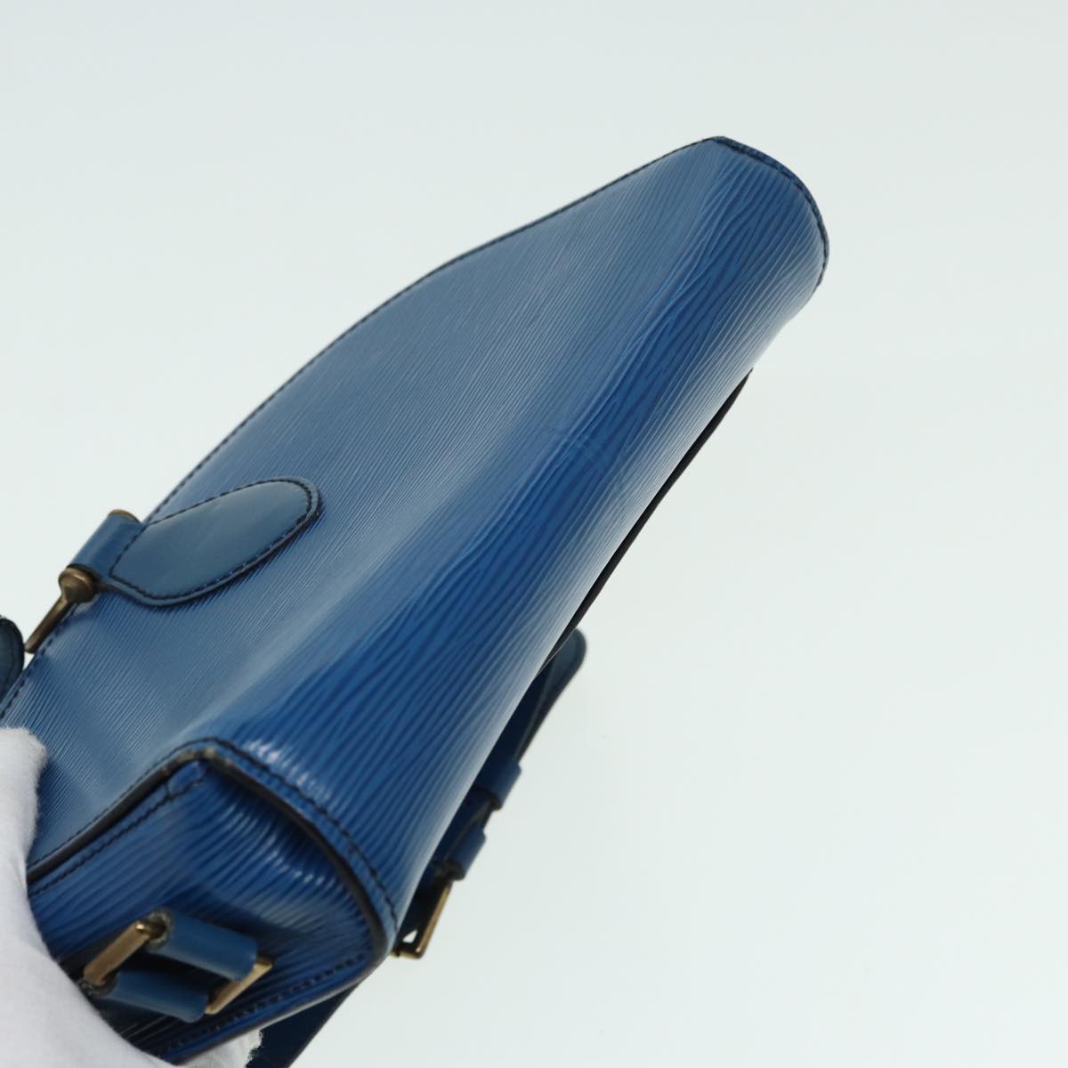 LOUIS VUITTON Epi Saint Cloud GM Shoulder Bag Toledo Blue M52195 LV 82374