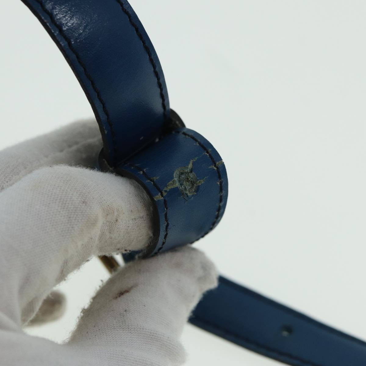 LOUIS VUITTON Epi Saint Cloud GM Shoulder Bag Toledo Blue M52195 LV 82374