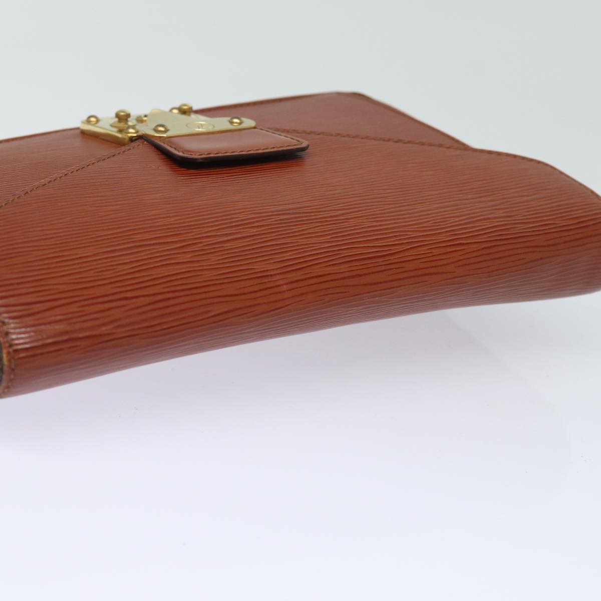 LOUIS VUITTON Epi Serie Dragonne Hand Bag Brown Zipang gold M52618 LV 82378