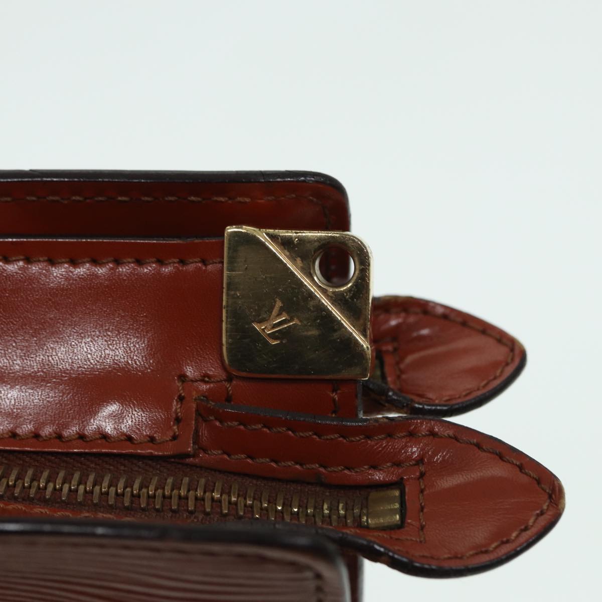 LOUIS VUITTON Epi Angian Clutch Bag Brown M52113 LV 82379