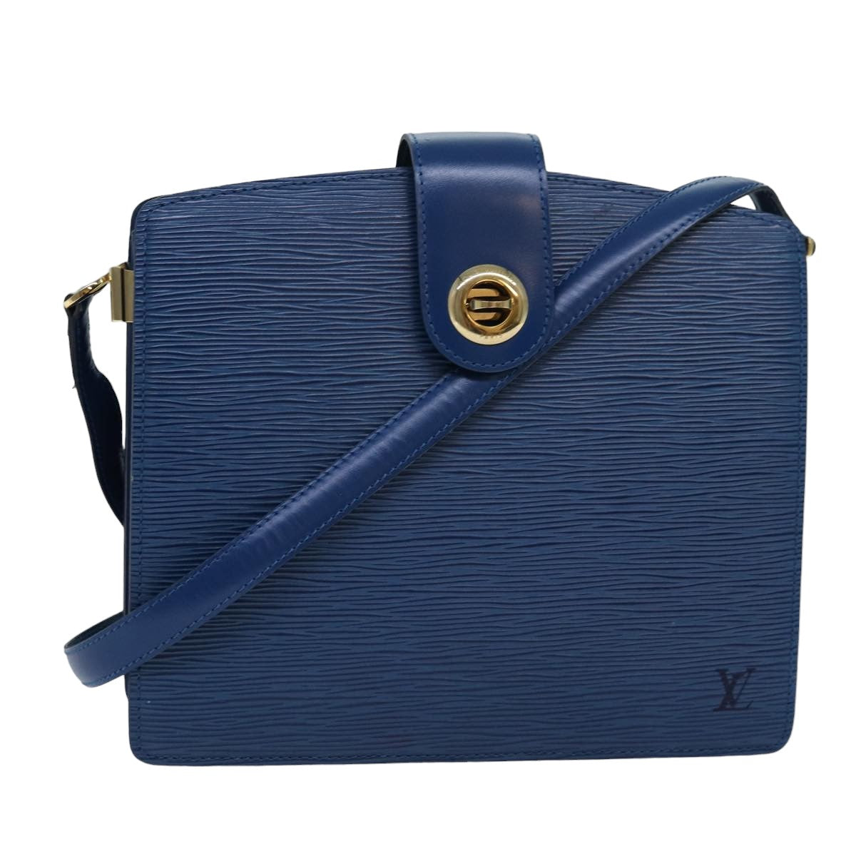 LOUIS VUITTON Epi Capuchin Shoulder Bag Blue M52345 LV 82383
