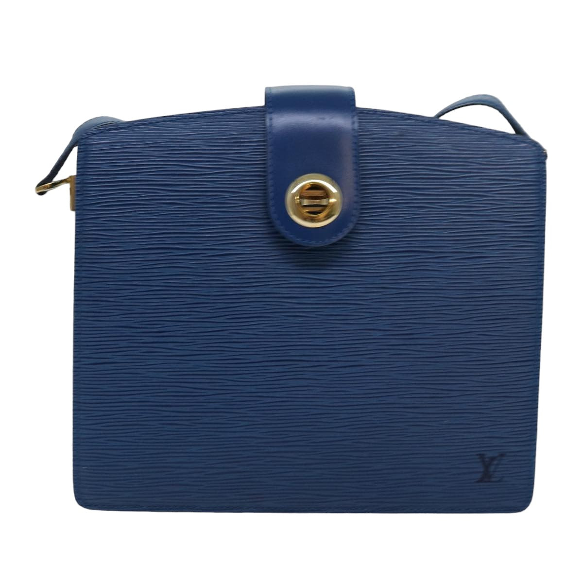 LOUIS VUITTON Epi Capuchin Shoulder Bag Blue M52345 LV 82383