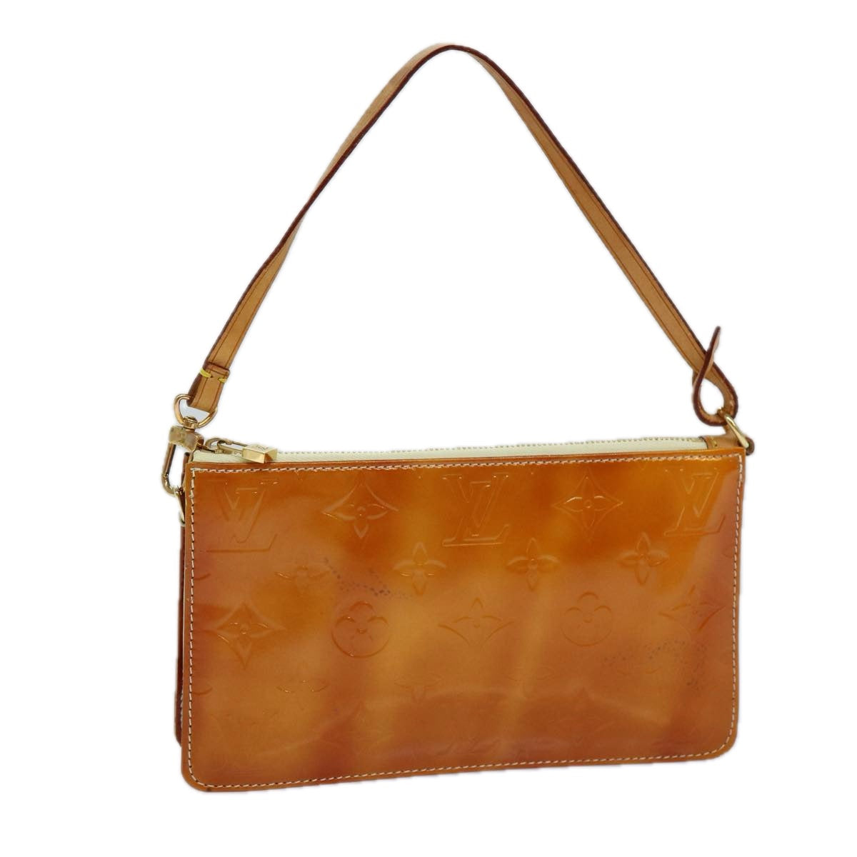 LOUIS VUITTON Vernis Lexington Accessory Pouch Lime Yellow M91058 LV 82389