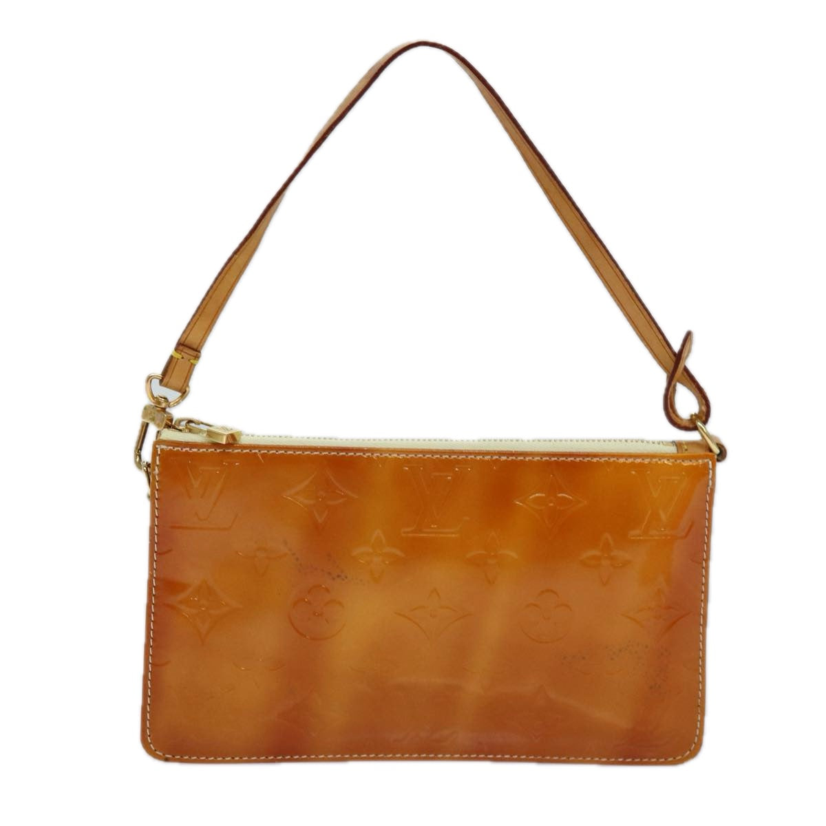 LOUIS VUITTON Vernis Lexington Accessory Pouch Lime Yellow M91058 LV 82389