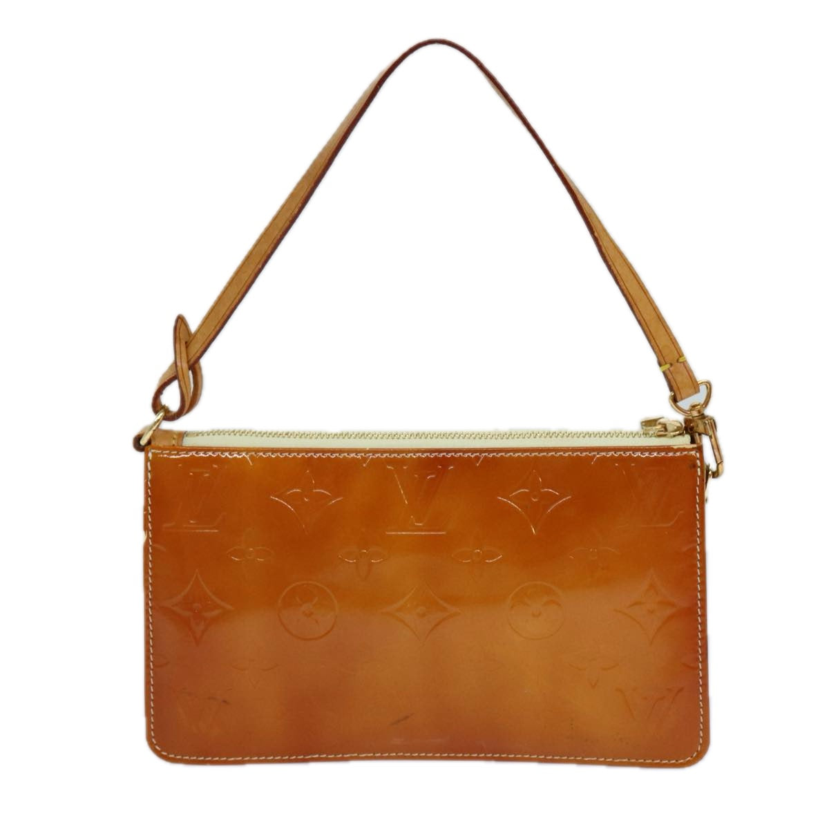 LOUIS VUITTON Vernis Lexington Accessory Pouch Lime Yellow M91058 LV 82389