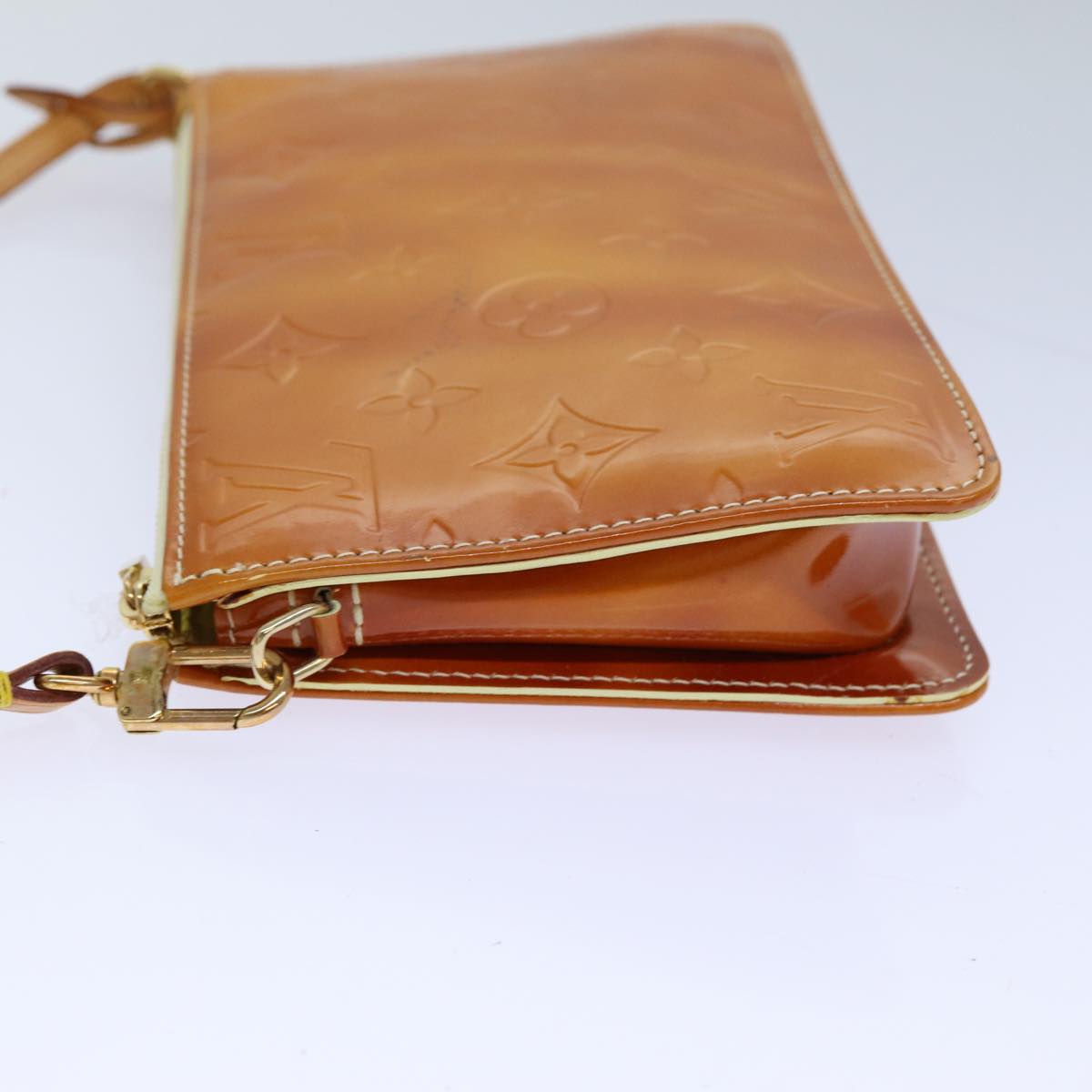 LOUIS VUITTON Vernis Lexington Accessory Pouch Lime Yellow M91058 LV 82389