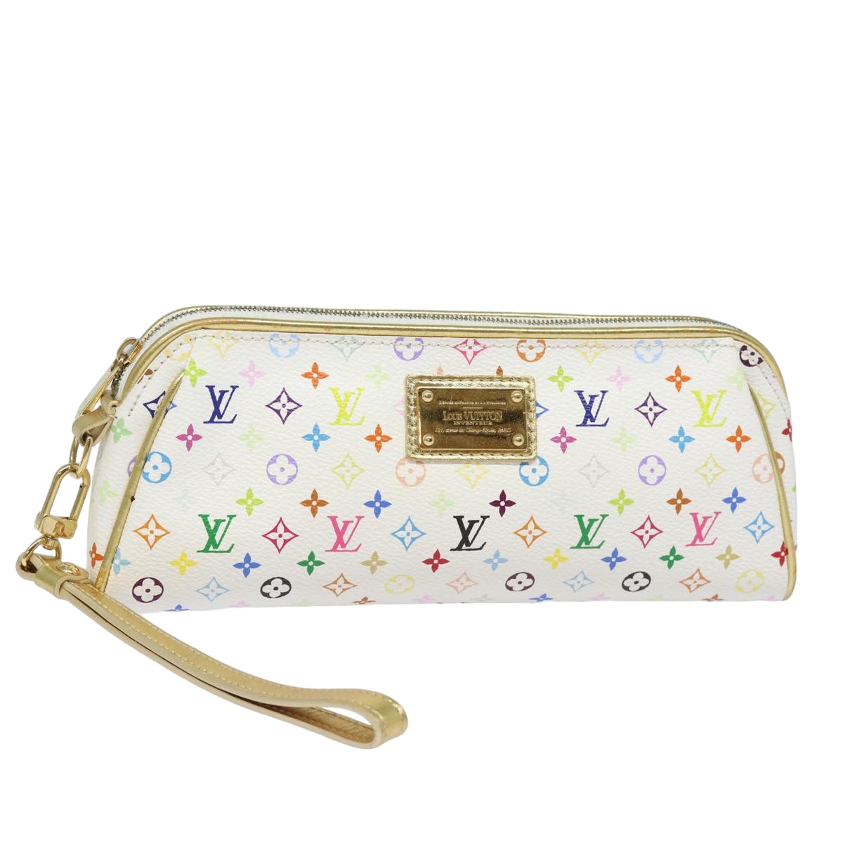 LOUIS VUITTON Monogram Multicolor Kate Pouch White Bron M55212 LV 82391SA