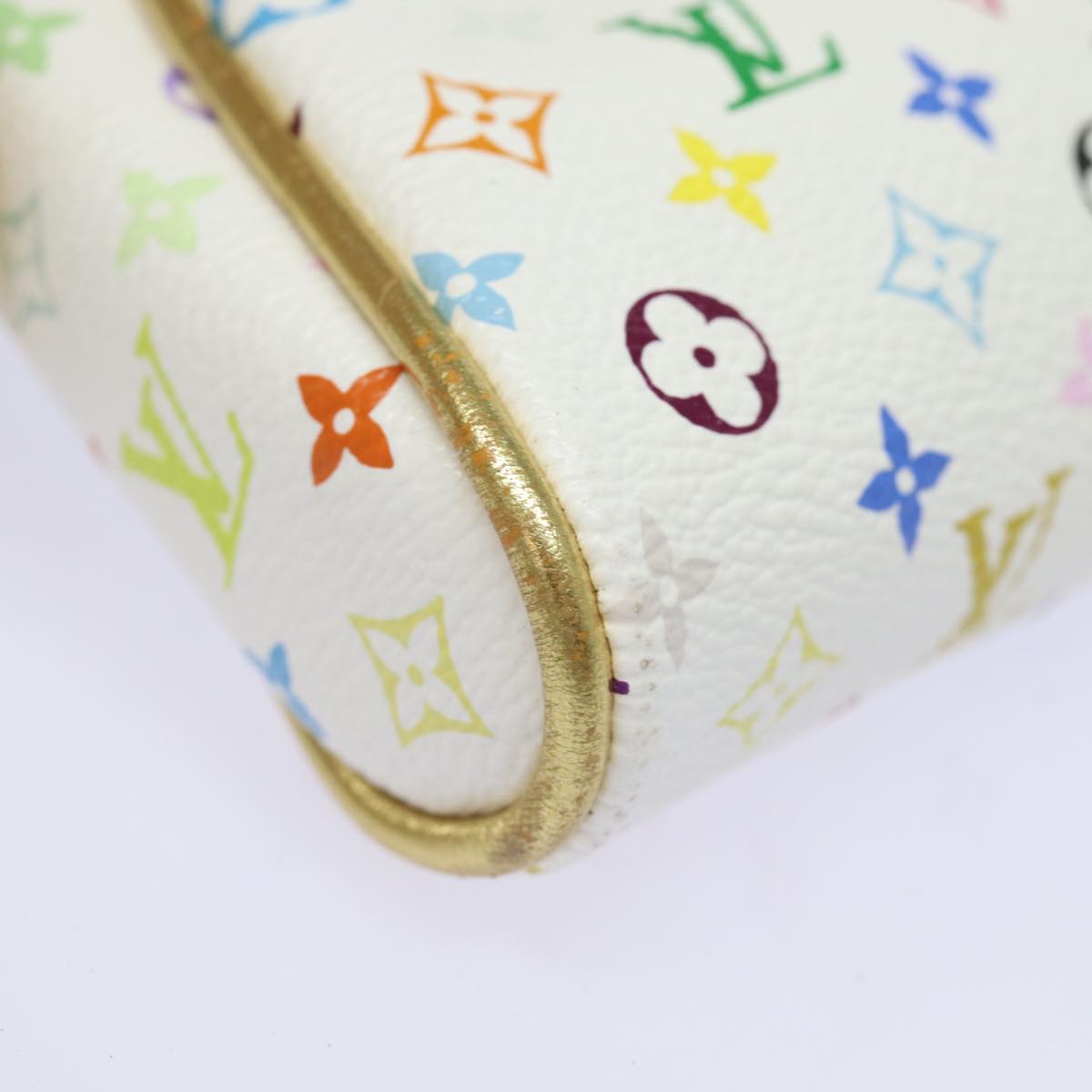 LOUIS VUITTON Monogram Multicolor Kate Pouch White Bron M55212 LV 82391SA
