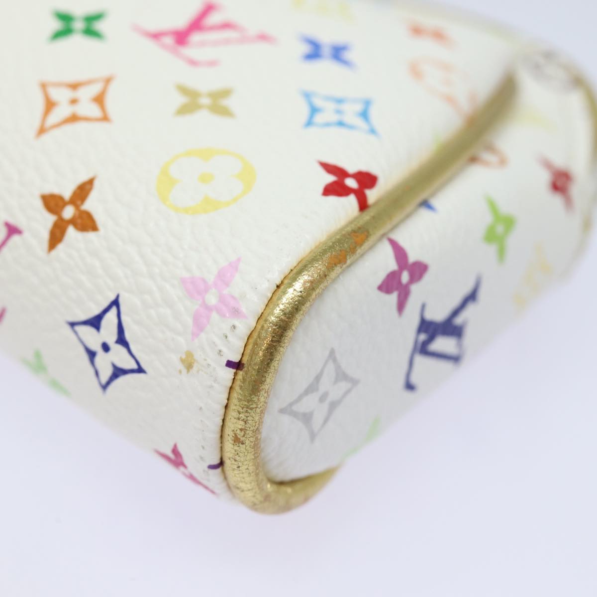 LOUIS VUITTON Monogram Multicolor Kate Pouch White Bron M55212 LV 82391SA