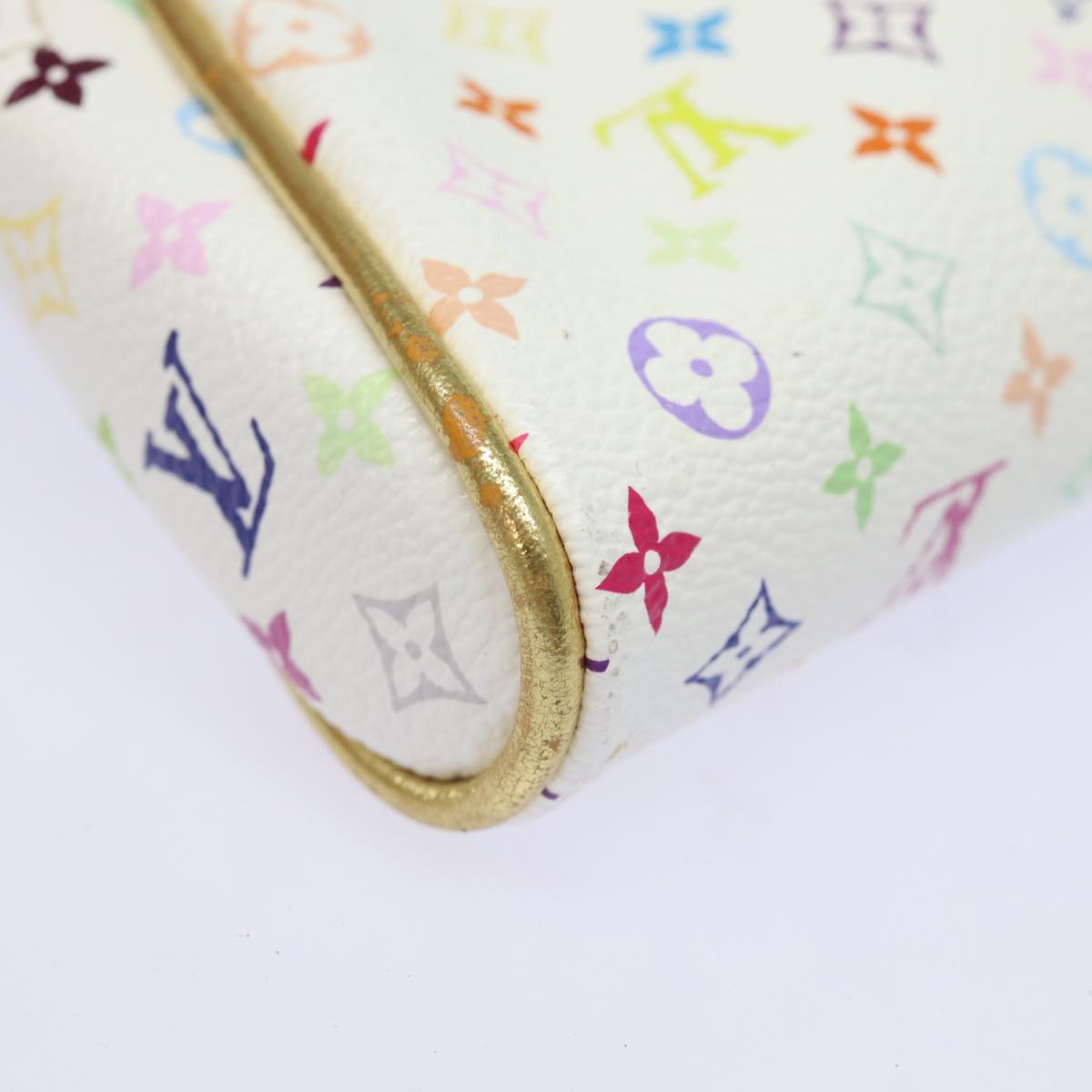 LOUIS VUITTON Monogram Multicolor Kate Pouch White Bron M55212 LV 82391SA