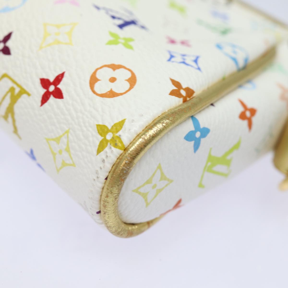 LOUIS VUITTON Monogram Multicolor Kate Pouch White Bron M55212 LV 82391SA