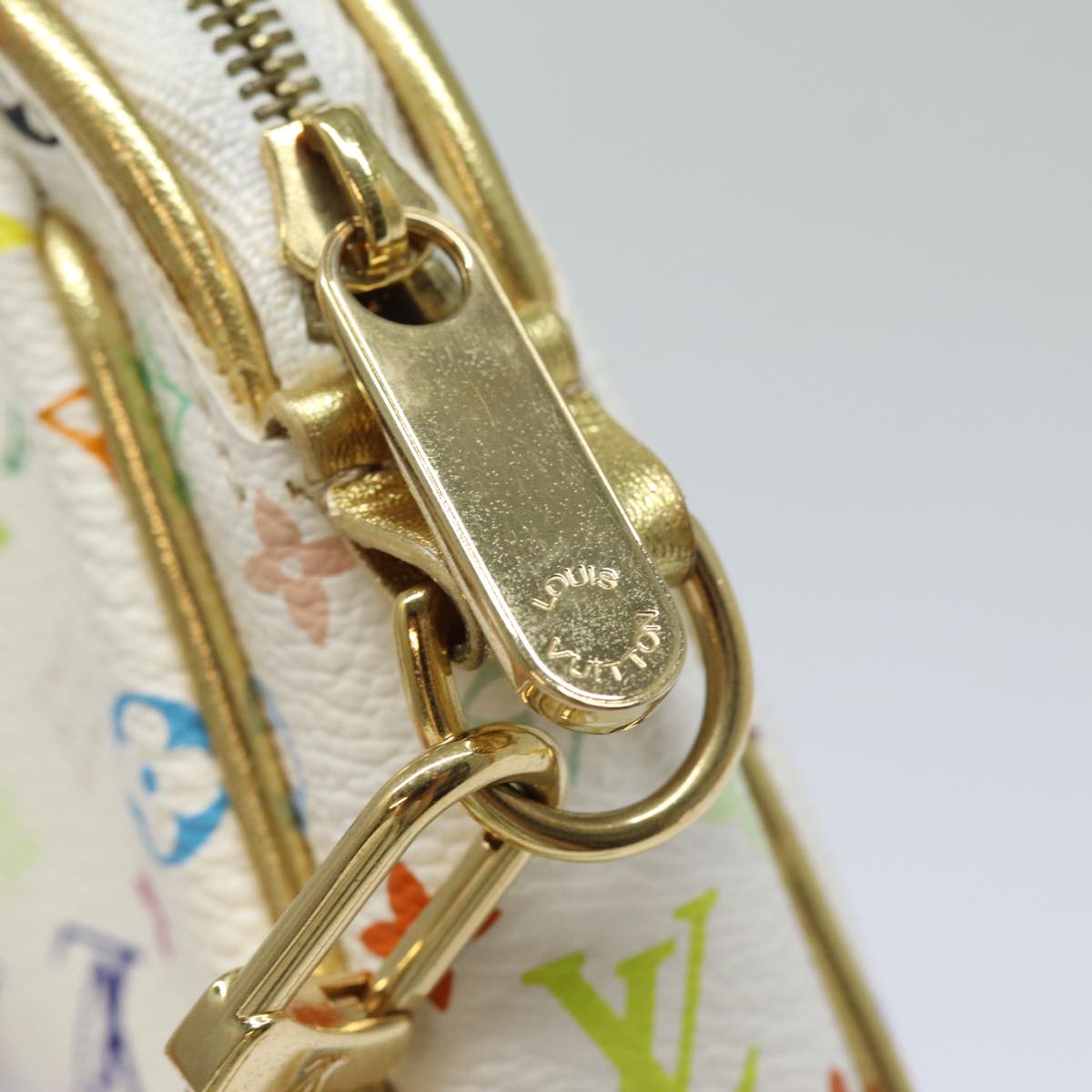 LOUIS VUITTON Monogram Multicolor Kate Pouch White Bron M55212 LV 82391SA