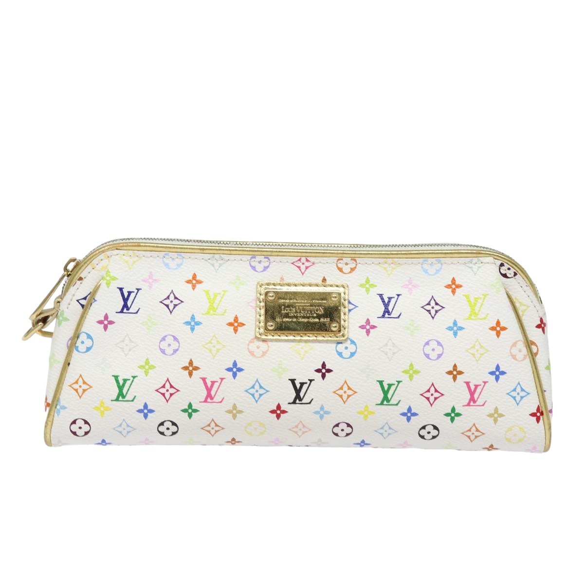 LOUIS VUITTON Monogram Multicolor Kate Pouch White Bron M55212 LV 82391SA