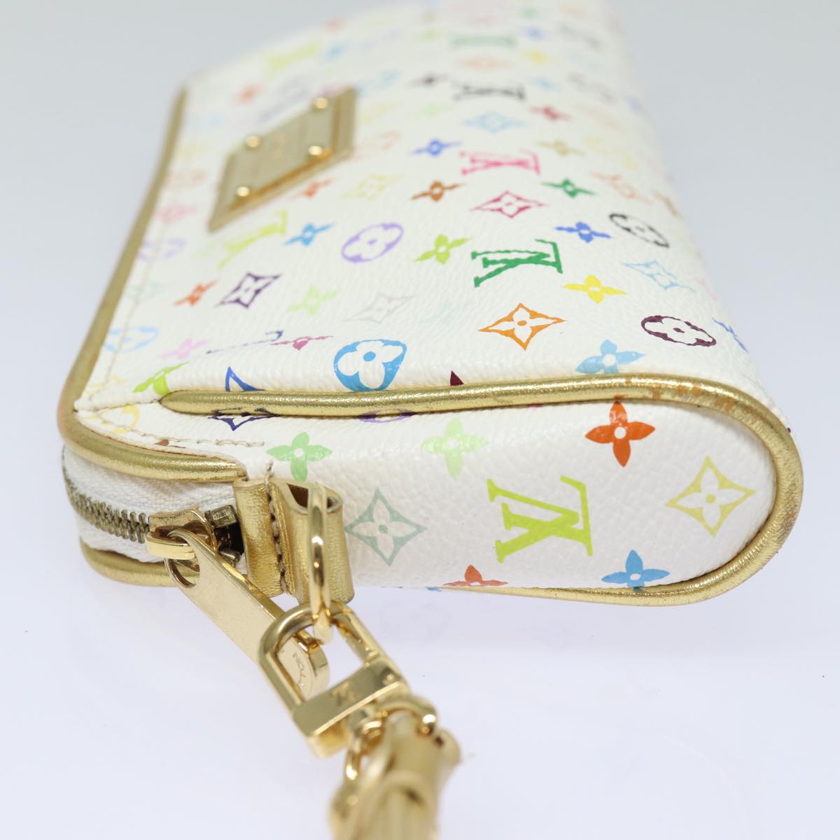 LOUIS VUITTON Monogram Multicolor Kate Pouch White Bron M55212 LV 82391SA
