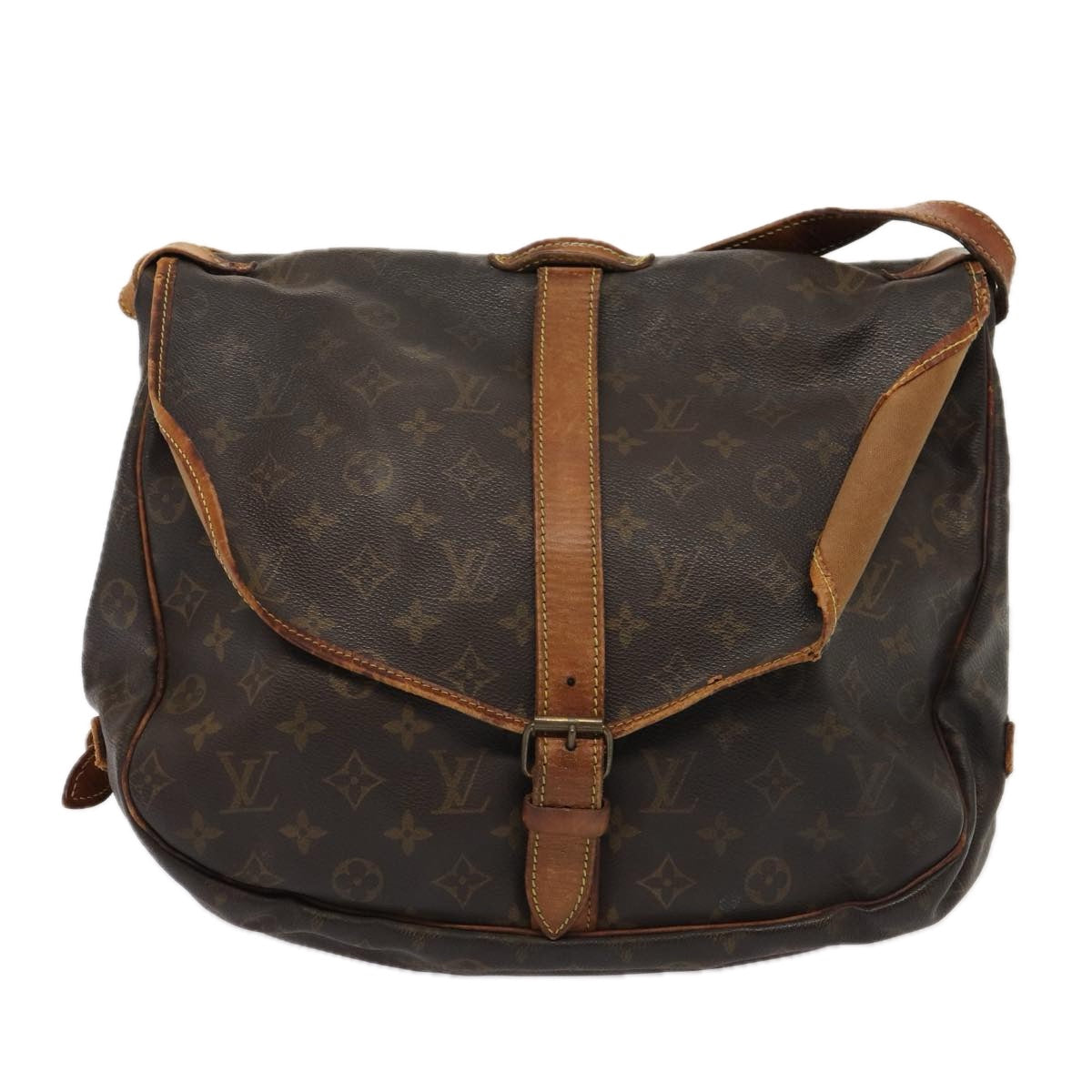 LOUIS VUITTON Monogram Saumur 35 Shoulder Bag M42254 LV 82400