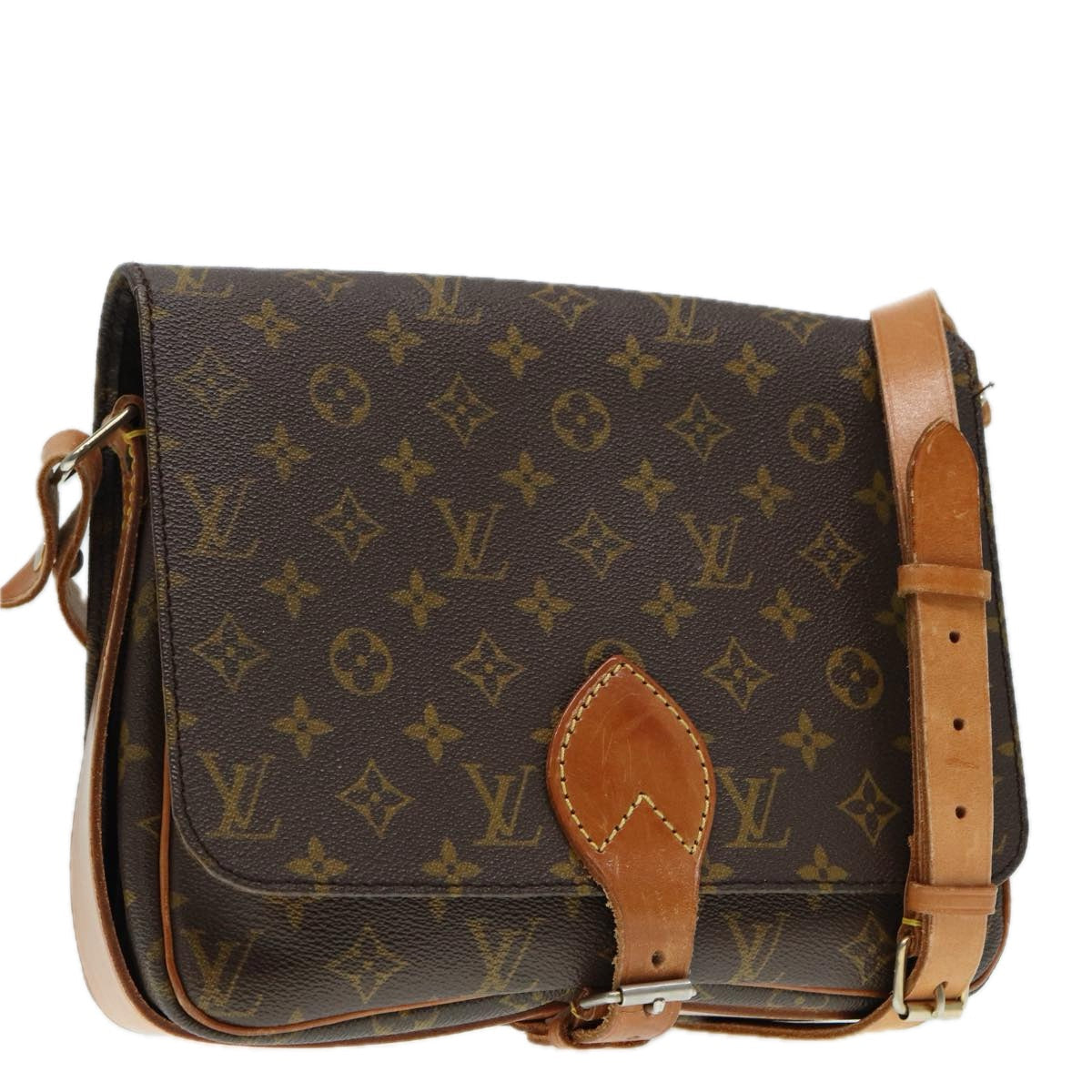 LOUIS VUITTON Monogram Cartouchiere GM Shoulder Bag Vintage M51252 LV 82405
