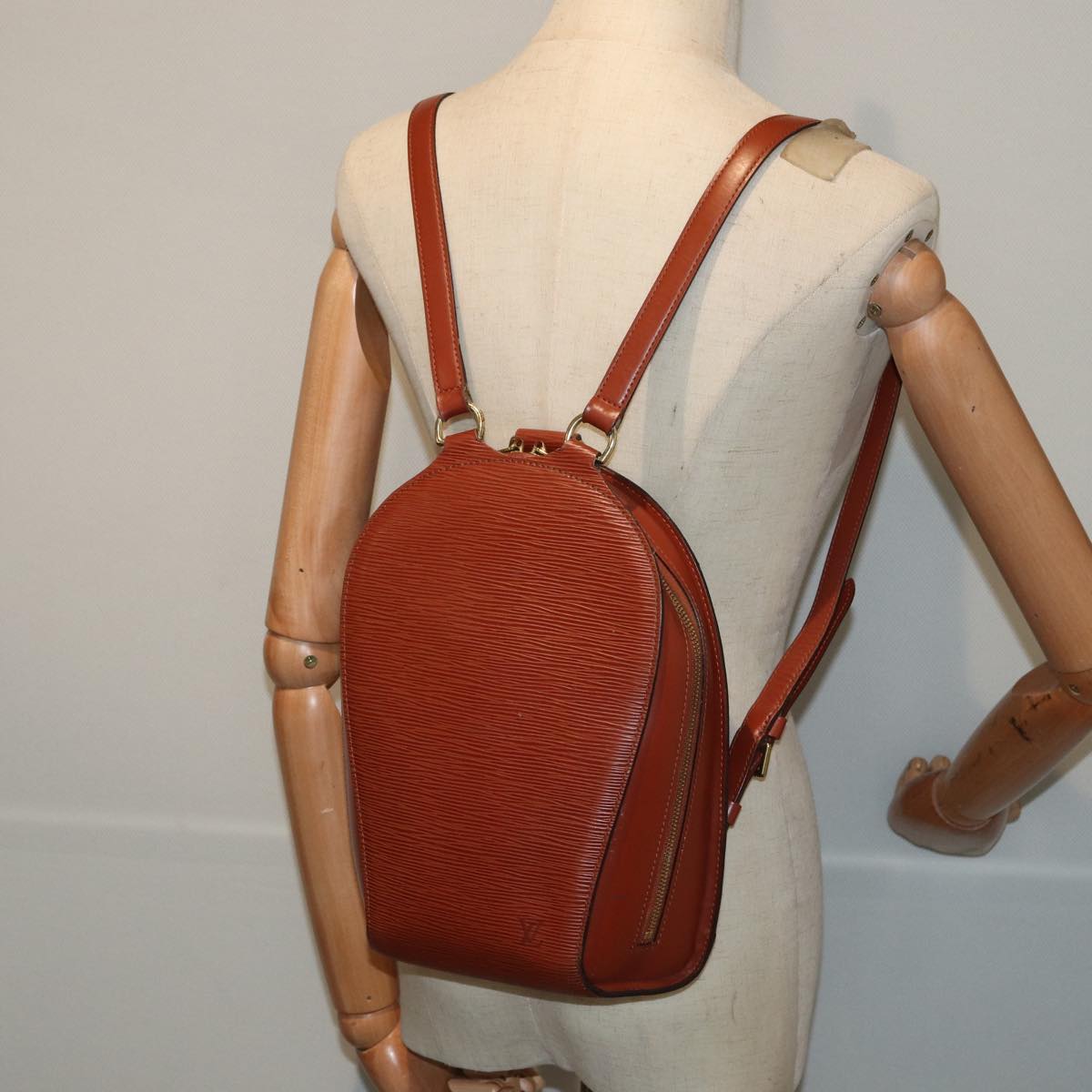 LOUIS VUITTON Epi Mabillon Backpack Brown M52233 LV 82430