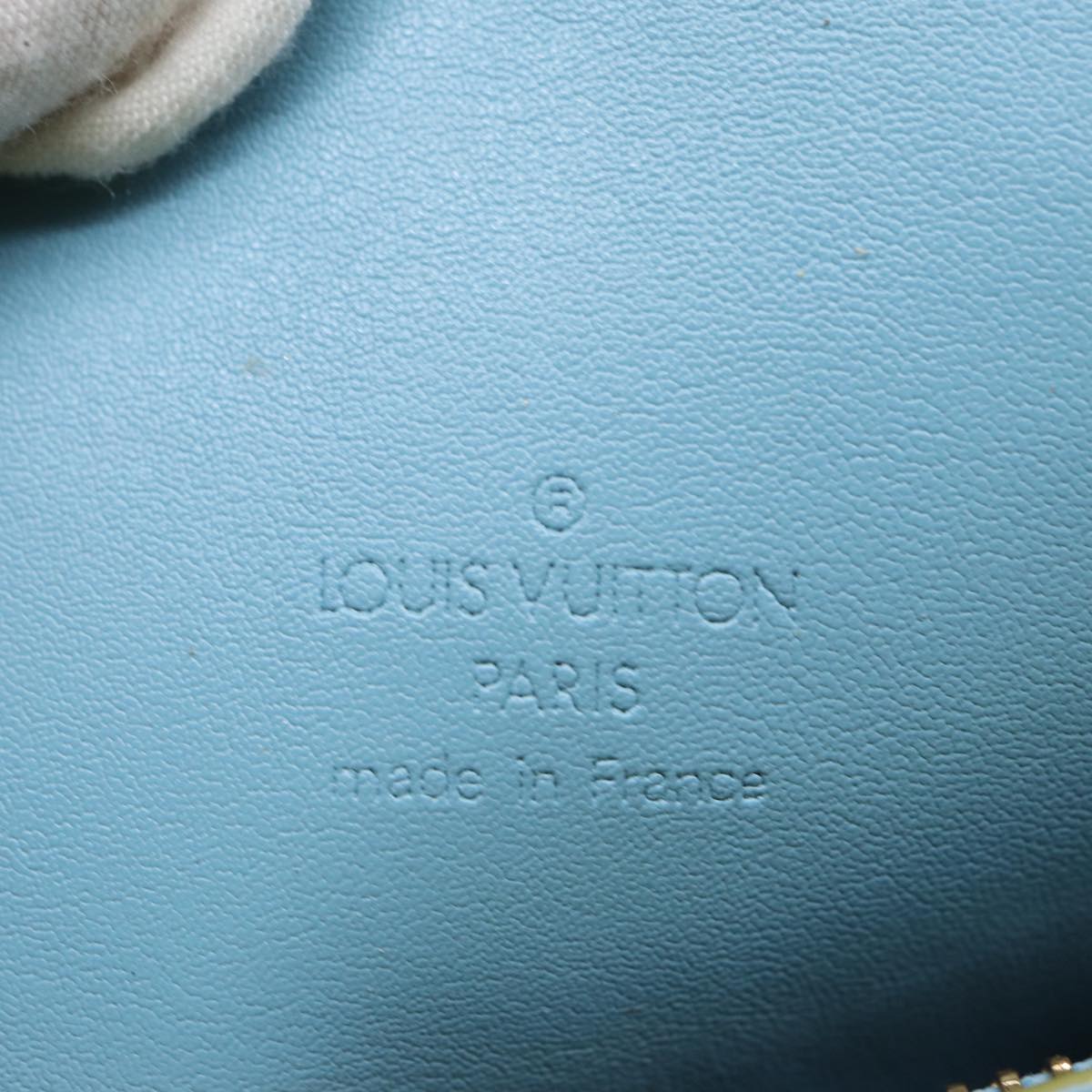 LOUIS VUITTON Monogram Vernis Bedford Hand Bag Baby Blue M91007 LV 82456