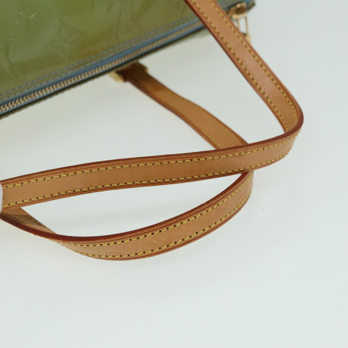 LOUIS VUITTON Monogram Vernis Bedford Hand Bag Baby Blue M91007 LV 82456