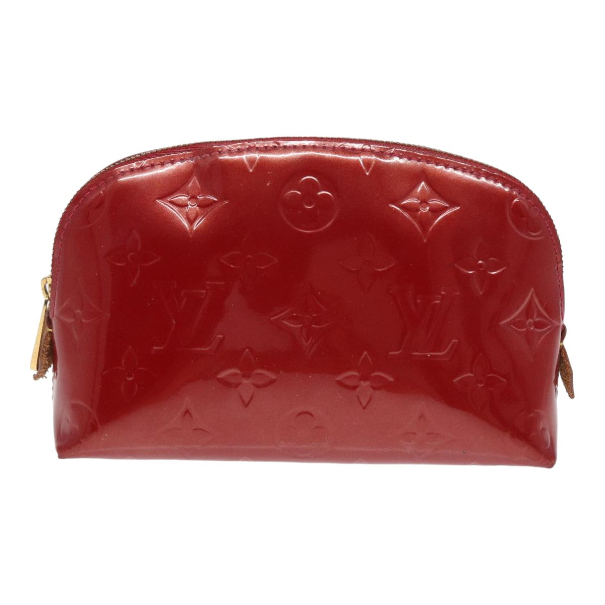 LOUIS VUITTON Monogram Vernis Pochette Cosmetic Pouch Rouge M91496 LV 82459