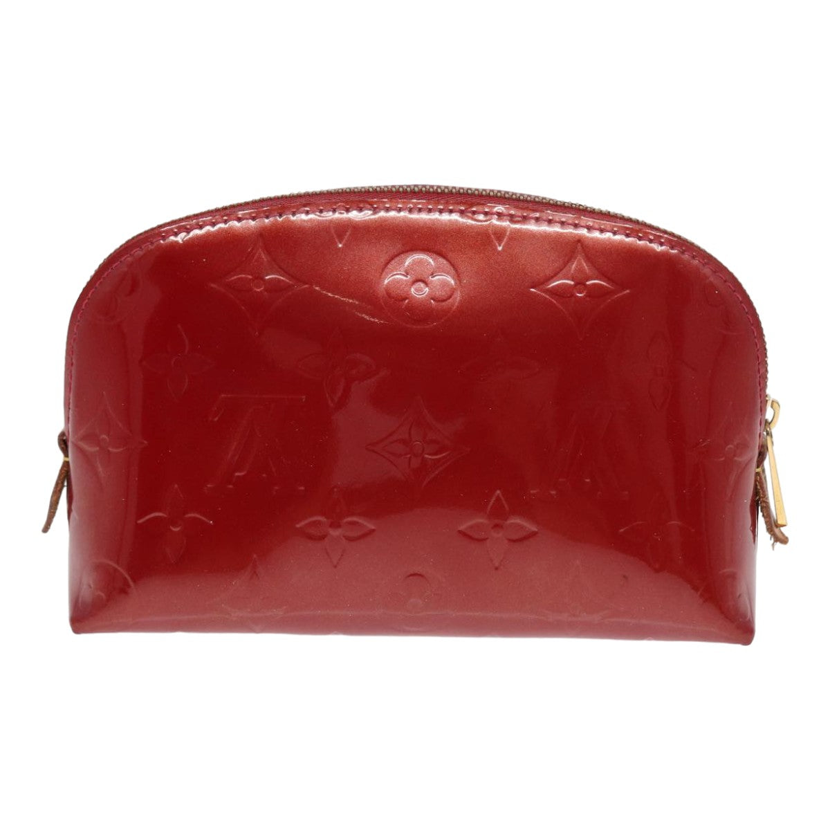 LOUIS VUITTON Monogram Vernis Pochette Cosmetic Pouch Rouge M91496 LV 82459