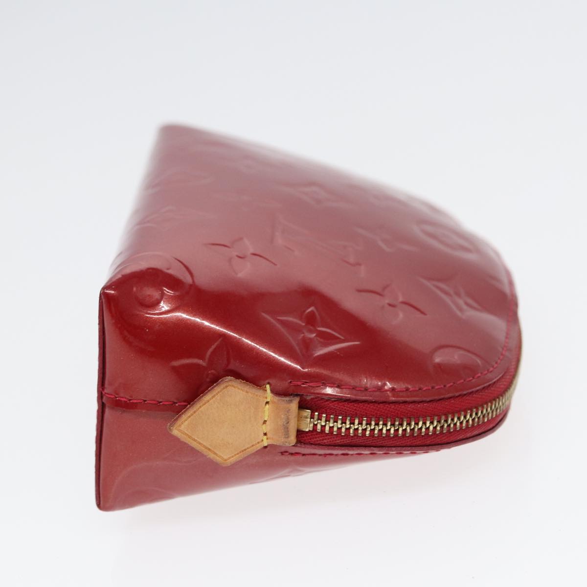 LOUIS VUITTON Monogram Vernis Pochette Cosmetic Pouch Rouge M91496 LV 82459
