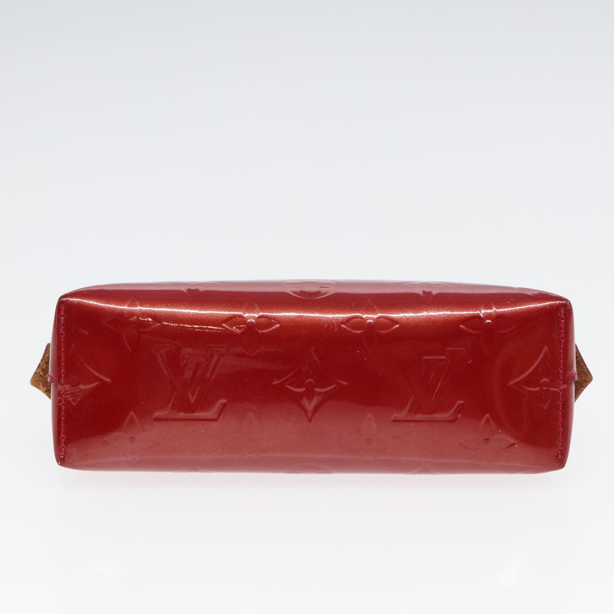 LOUIS VUITTON Monogram Vernis Pochette Cosmetic Pouch Rouge M91496 LV 82459