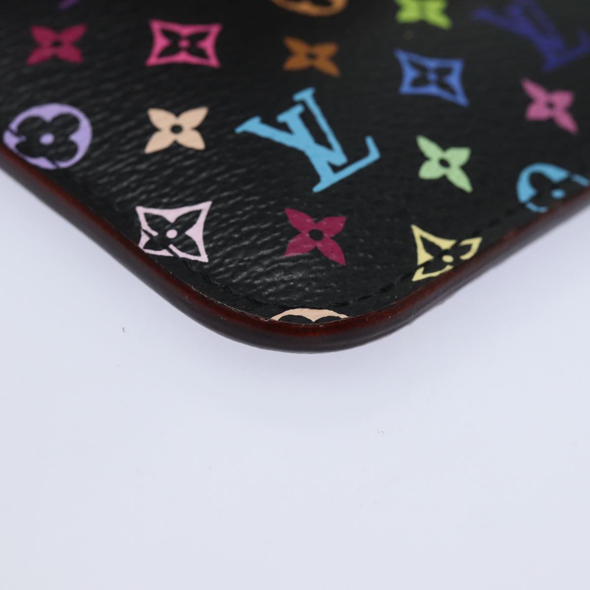 LOUIS VUITTON Multicolor Pochette Cles NM Coin Purse Black M60279 LV 82479