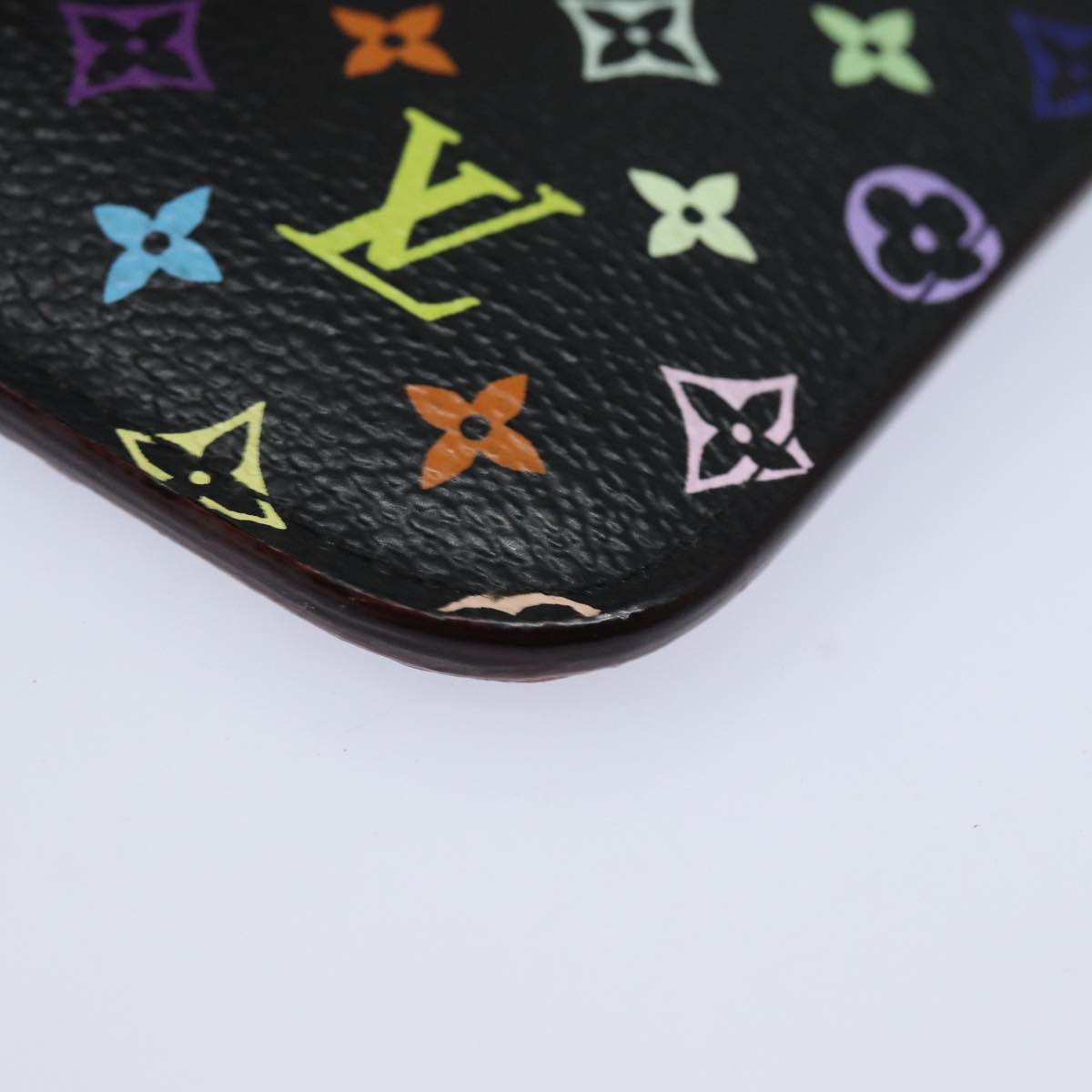 LOUIS VUITTON Multicolor Pochette Cles NM Coin Purse Black M60279 LV 82479