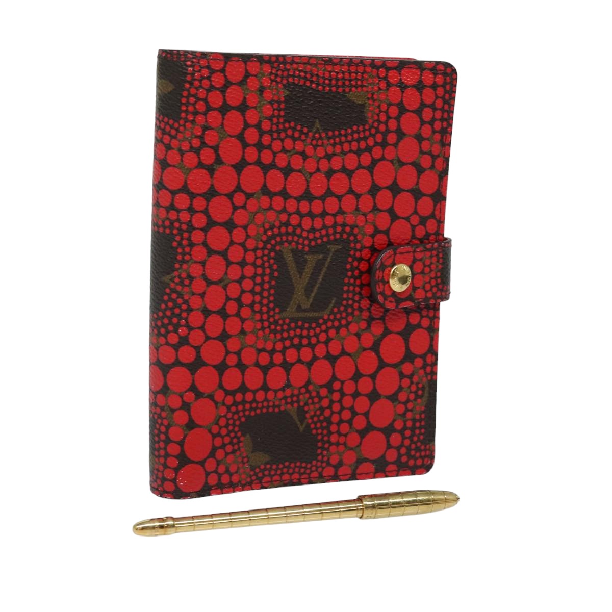 LOUIS VUITTON Yayoi Kusama Agenda PM Day Planner Cover Red R21132 LV 82481