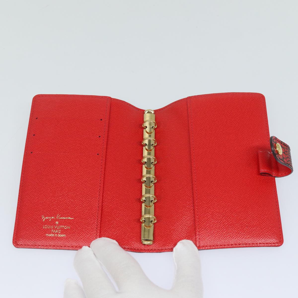 LOUIS VUITTON Yayoi Kusama Agenda PM Day Planner Cover Red R21132 LV 82481