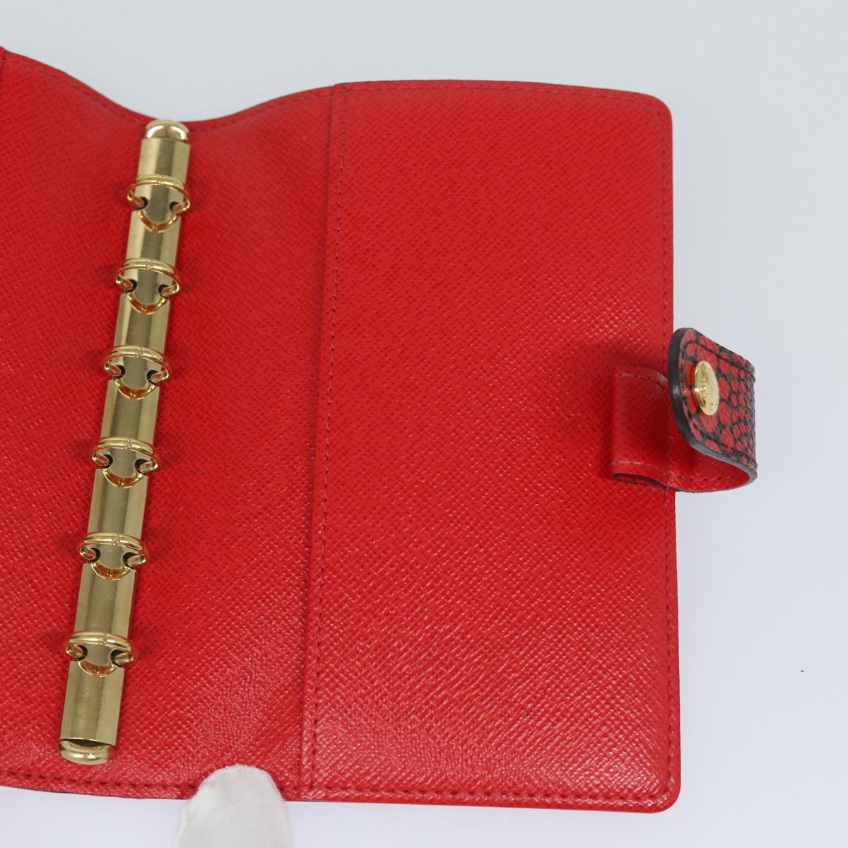 LOUIS VUITTON Yayoi Kusama Agenda PM Day Planner Cover Red R21132 LV 82481