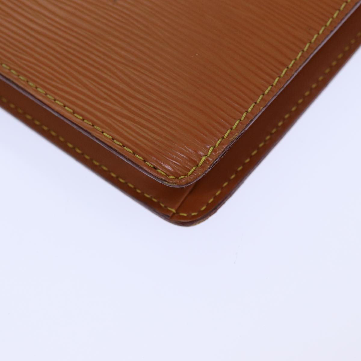 LOUIS VUITTON Epi Pochette Homme Clutch Bag Brown Zipang gold M52528 82491