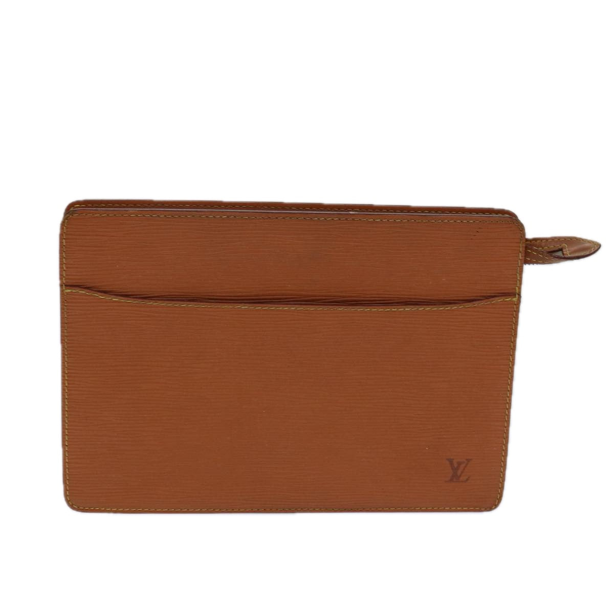 LOUIS VUITTON Epi Pochette Homme Clutch Bag Brown Zipang gold M52528 82491