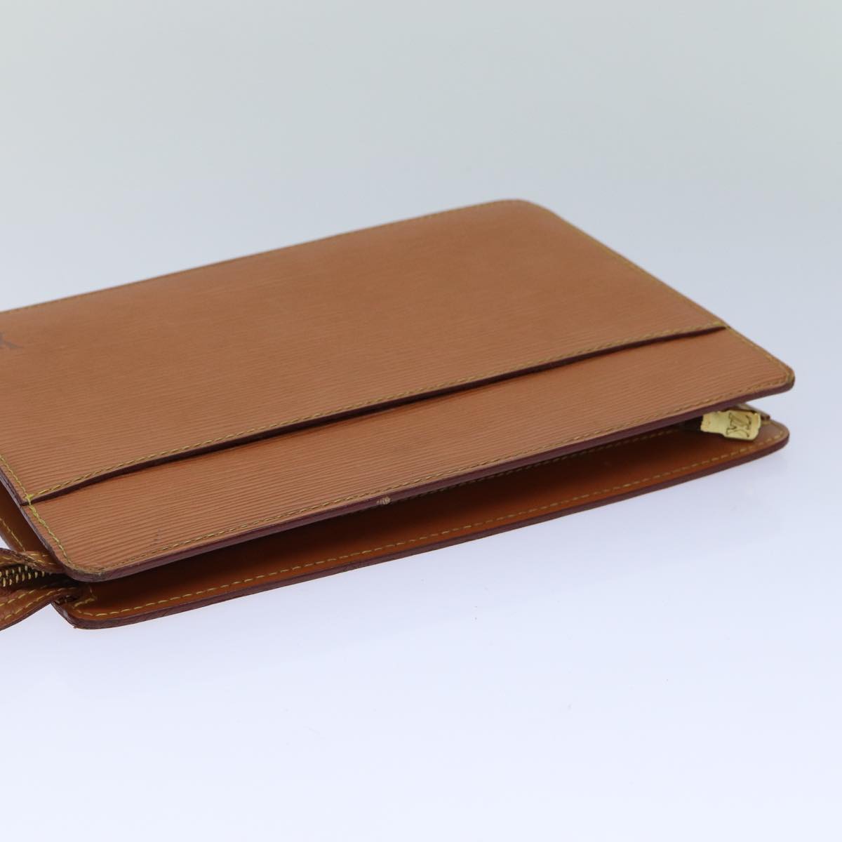 LOUIS VUITTON Epi Pochette Homme Clutch Bag Brown Zipang gold M52528 82491
