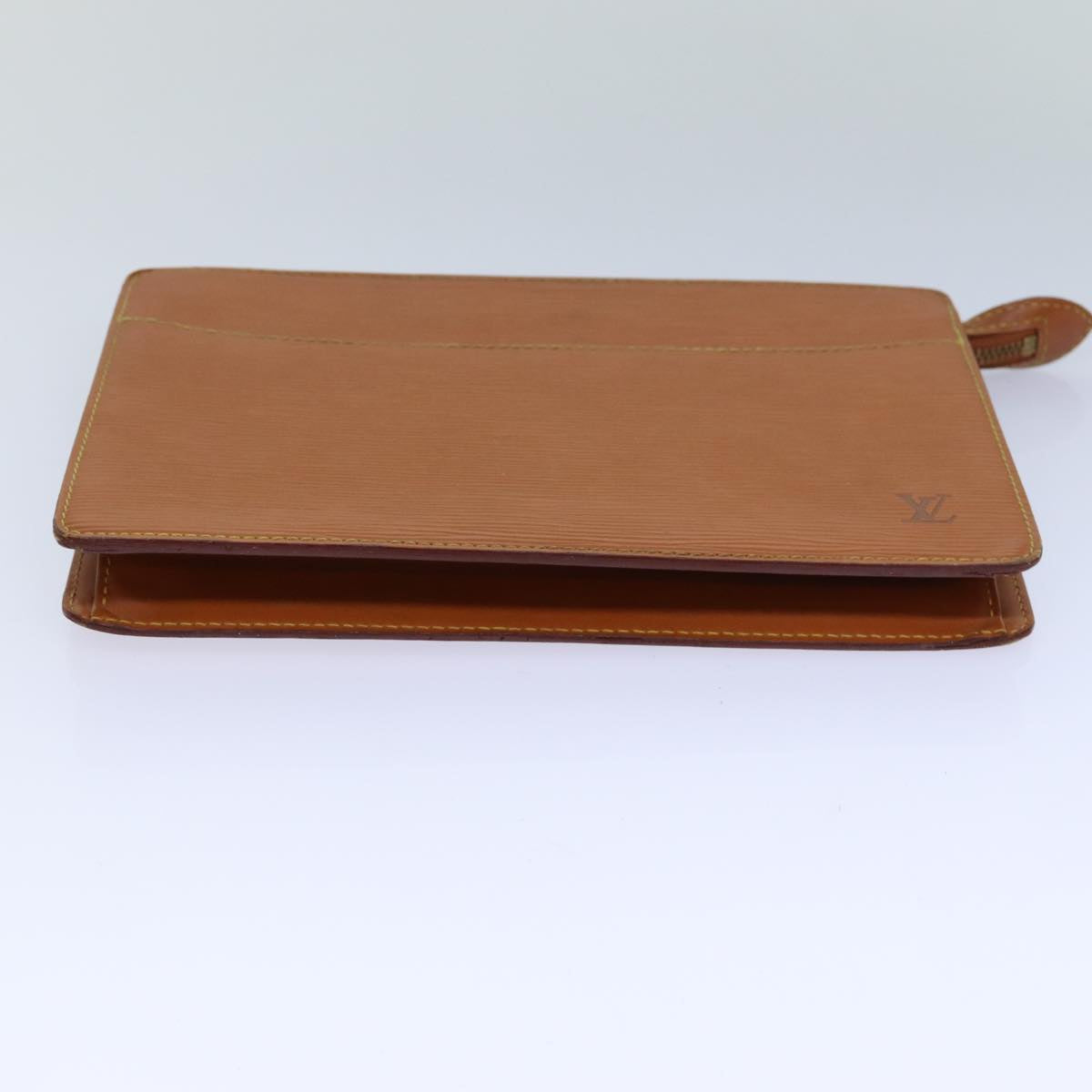 LOUIS VUITTON Epi Pochette Homme Clutch Bag Brown Zipang gold M52528 82491