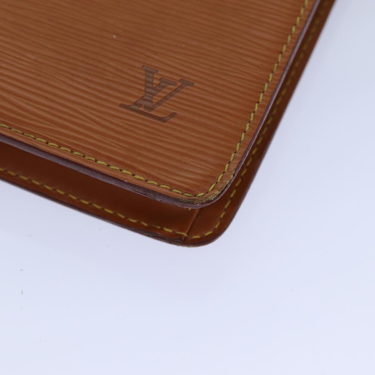 LOUIS VUITTON Epi Pochette Homme Clutch Bag Brown Zipang gold M52528 82491