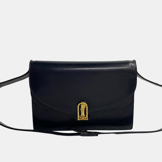 Luxury Gucci Trending 2025 Black Leather Flap Crossbody Bag