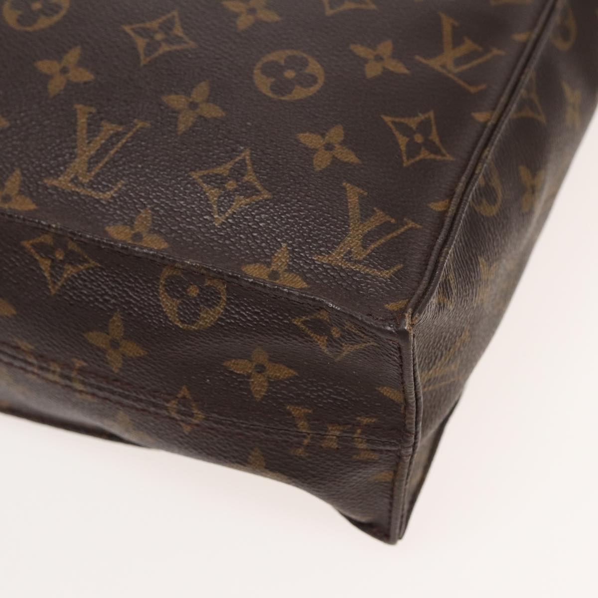 LOUIS VUITTON Monogram Sac Plat Hand Bag M51140 LV 82544