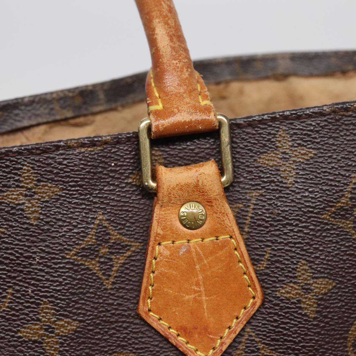 LOUIS VUITTON Monogram Sac Plat Hand Bag M51140 LV 82544